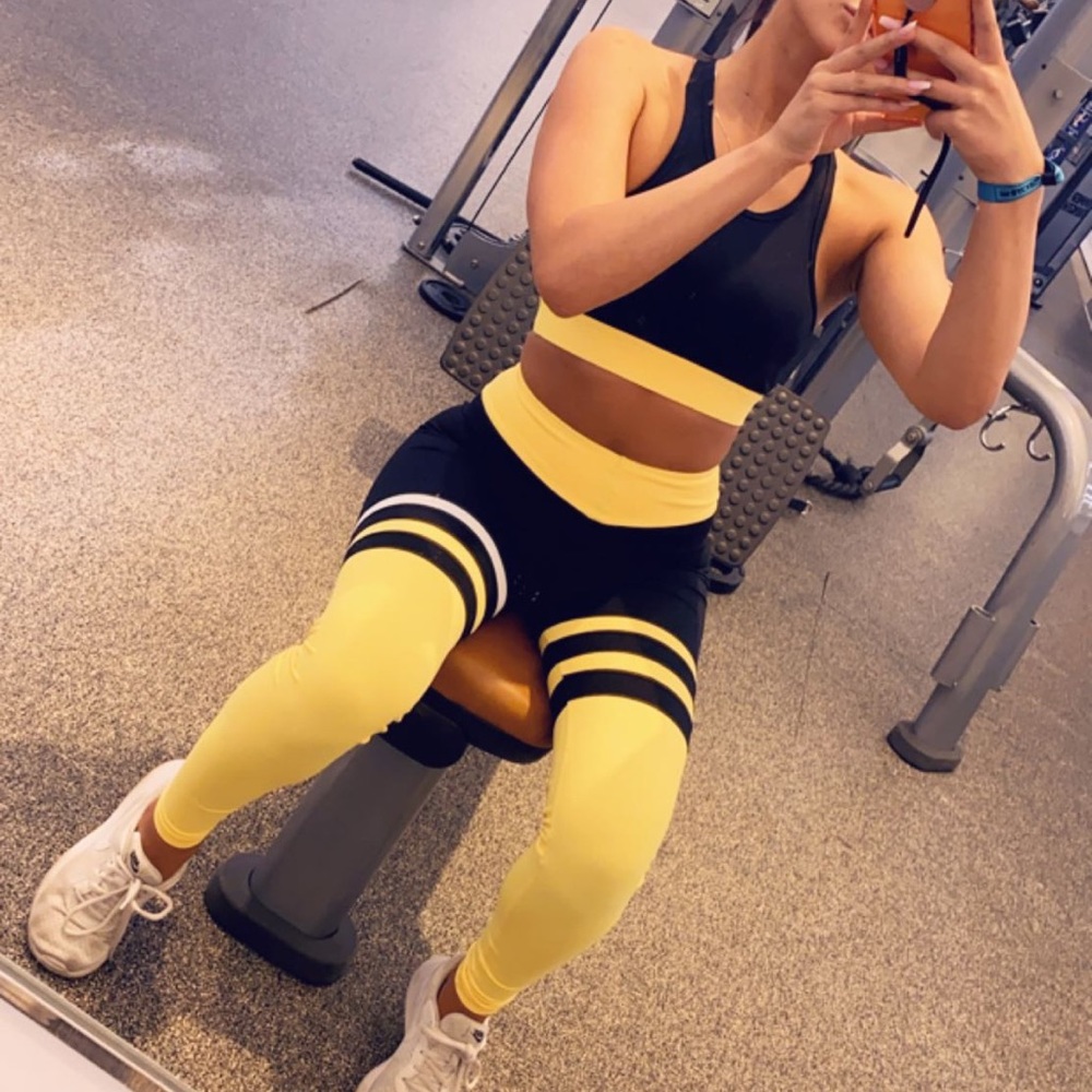 Black and Yellow Workout set